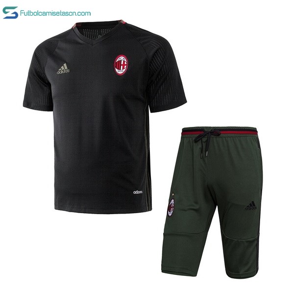 Entrenamiento Milan Conjunto Completo 2017/18 Negro Verde